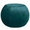 SITTING POINT Pouf Plump Veluto - Samt - Petrol