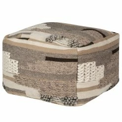 SITTING POINT Pouf Yakka Loft - Wolle / Polyester - Beige