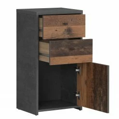 Loftscape Kommode Rison I - Dunkelgrau / Altholz Dekor -WOHNZIMMERMÖBEL Verkäufe 1000272359 210819 07024100019 DETAILS P000000001000272359