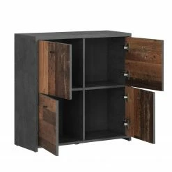 Loftscape Kommode Rison II - Dunkelgrau / Altholz Dekor -WOHNZIMMERMÖBEL Verkäufe 1000272364 210819 07024300046 DETAILS P000000001000272364