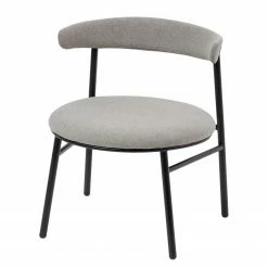 Studio Copenhagen Loungesessel Embi - Webstoff / Metall - Grau / Schwarz