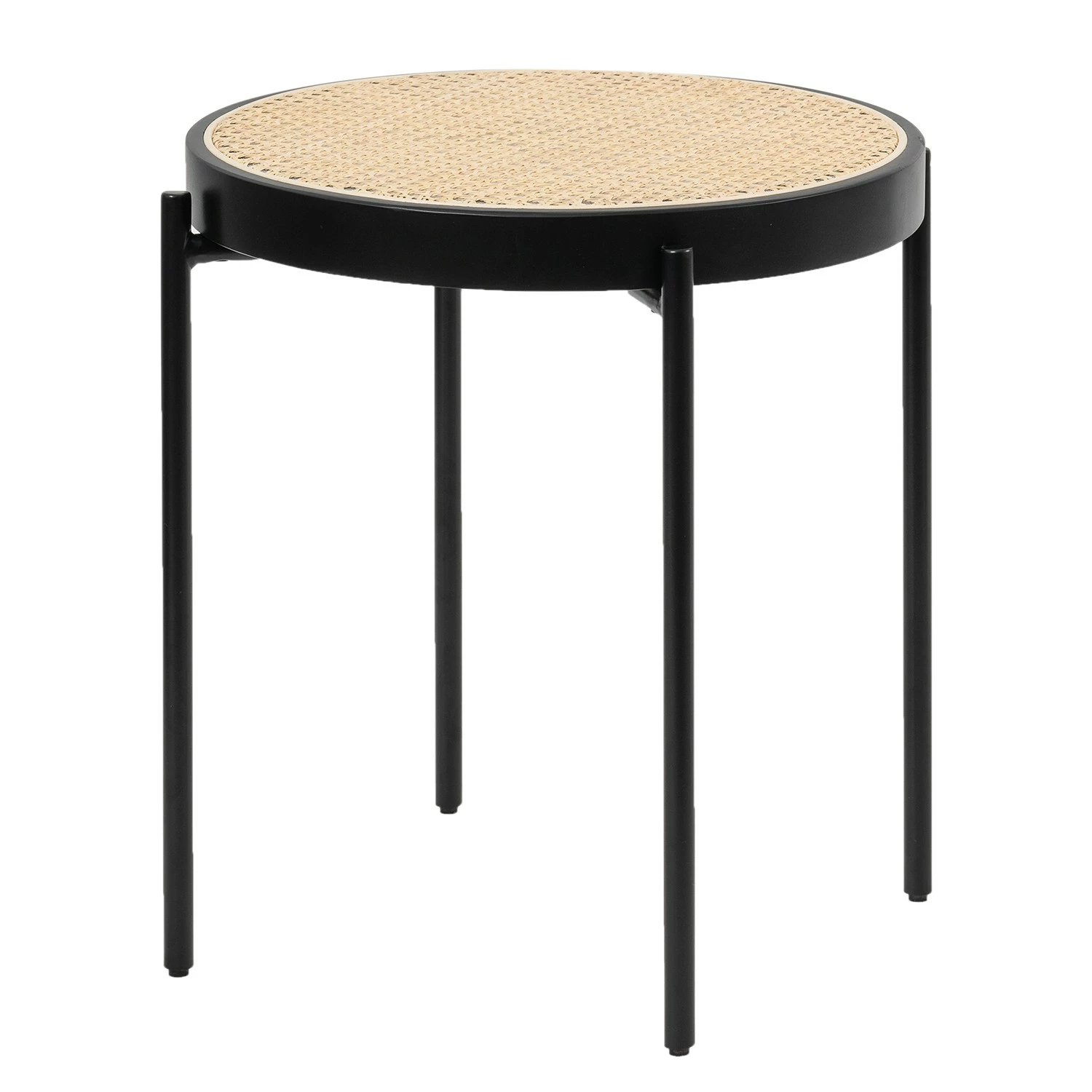 Studio Copenhagen Beistelltisch Cyra - Rattan / Metall - Rattan / Schwarz 1 Studio Copenhagen Beistelltisch Cyra - Rattan / Metall - Rattan / Schwarz