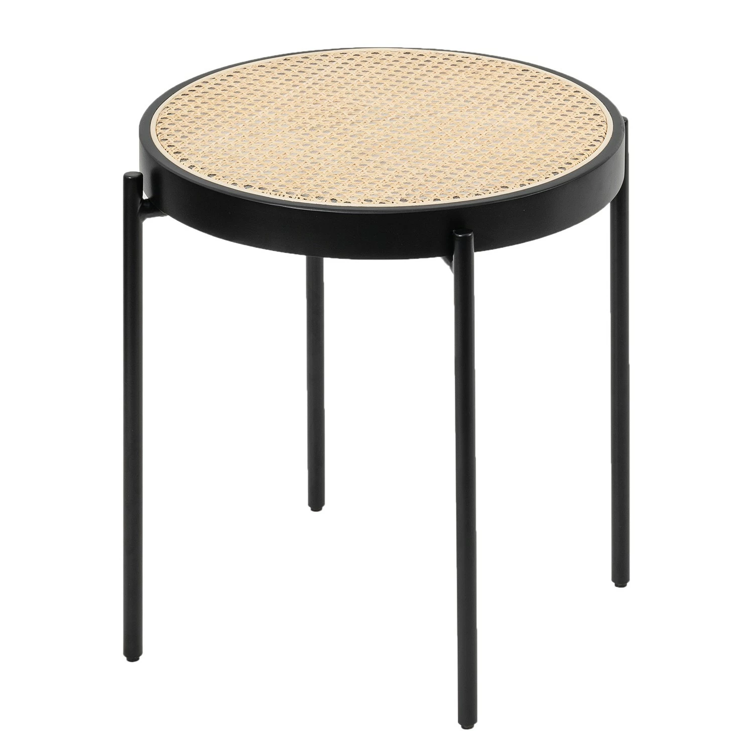 Studio Copenhagen Beistelltisch Cyra - Rattan / Metall - Rattan / Schwarz 2 Studio Copenhagen Beistelltisch Cyra - Rattan / Metall - Rattan / Schwarz – Bild 2