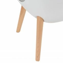 Mørteens Sessel Evie I - Kunststoff & Webstoff / Buche massiv - Weiß & Grau / Buche -WOHNZIMMERMÖBEL Verkäufe 1000273470 220420 055 DETAILS P000000001000273470