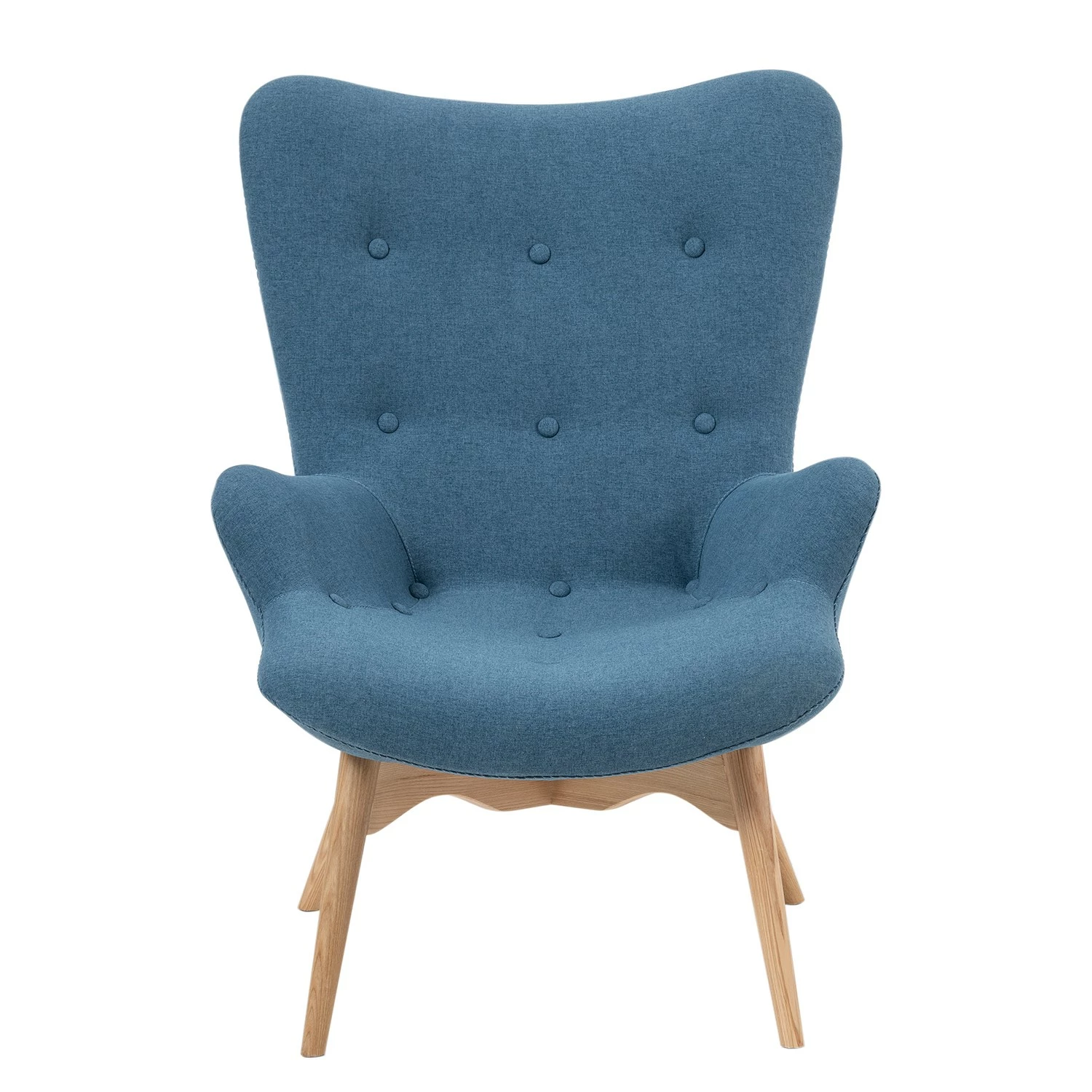 Mørteens Sessel Gimli - Webstoff / Esche massiv - Jeansblau 2 Mørteens Sessel Gimli - Webstoff / Esche massiv - Jeansblau – Bild 2