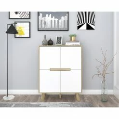 Norrwood Kommode Ibo - Weiß / Eiche Artisan Dekor -WOHNZIMMERMÖBEL Verkäufe 1000273493 210615 13505700045 MOOD DETAILS P000000001000273493 mood