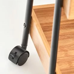 Zeller Beistellwagen Abrigada - Bambus / Metall - Natur / Schwarz - 50 x 28 x 70 cm -WOHNZIMMERMÖBEL Verkäufe 1000273689 210615 06563600003 DETAILS P000000001000273689