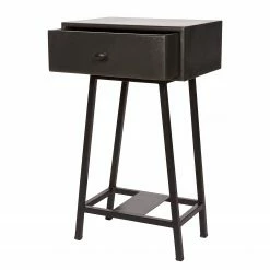 Red Living Beistelltisch Kait - Mango massiv / Metall - Schwarz -WOHNZIMMERMÖBEL Verkäufe 1000275606 210630 12463000013 DETAILS P000000001000275606