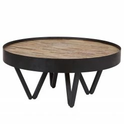 Red Living Couchtisch Avoca - Kiefer massiv - Kiefer / Kiefer Schwarz