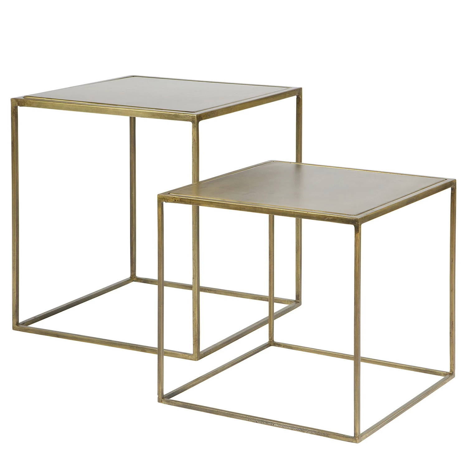 Red Living Beistelltisch Goon (2er-Set) - Metall - Antik Gold 1 Red Living Beistelltisch Goon (2er-Set) - Metall - Antik Gold