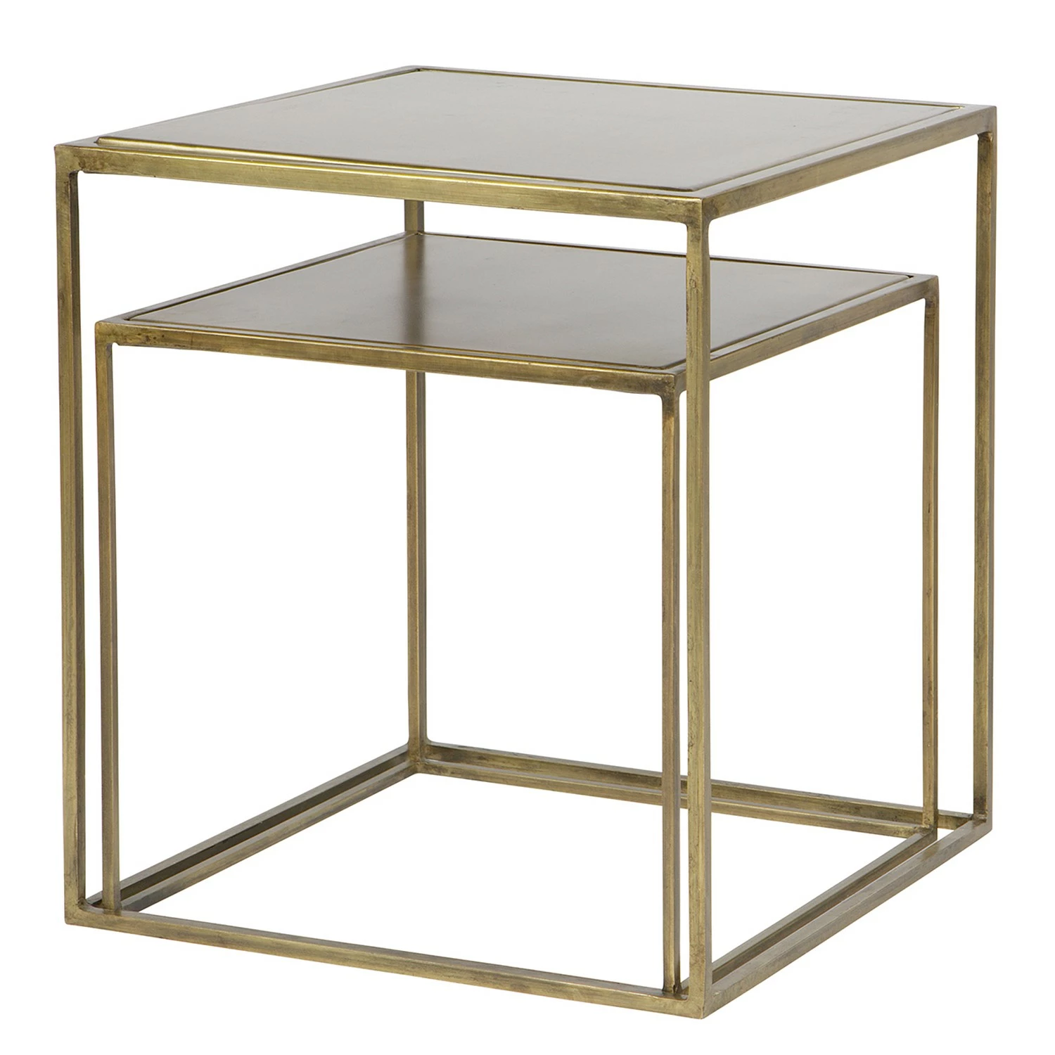 Red Living Beistelltisch Goon (2er-Set) - Metall - Antik Gold 5 Red Living Beistelltisch Goon (2er-Set) - Metall - Antik Gold – Bild 5