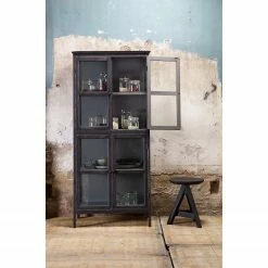 Red Living Vitrinenschrank Egelev - Kiefer massiv - Antik Schwarz -WOHNZIMMERMÖBEL Verkäufe 1000275620 210630 12464400067 MOOD DETAILS P000000001000275620 mood