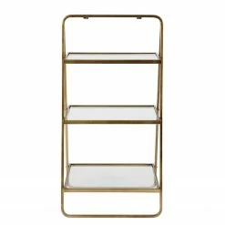 Red Living Regal Kajsa - Glas / Metall - Antik Gold -WOHNZIMMERMÖBEL Verkäufe 1000275622 210630 12464800079 DETAILS P000000001000275622