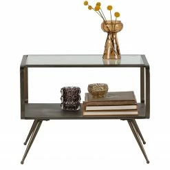 Red Living Couchtisch Ilford - Glas / Metall - Antik Gold -WOHNZIMMERMÖBEL Verkäufe 1000275646 210630 12470800197 DETAILS P000000001000275646