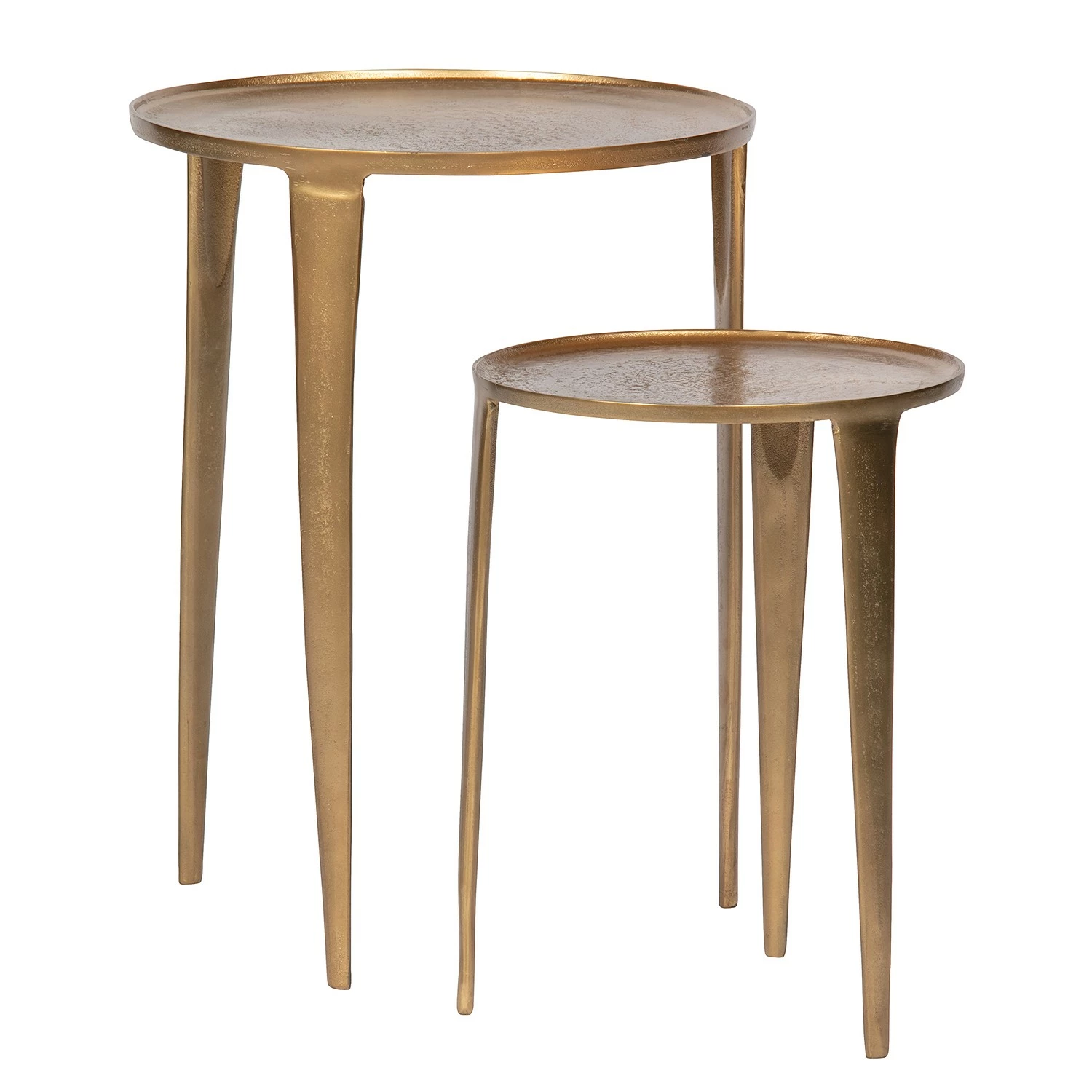 Red Living Beistelltisch Illo (2er-Set) - Metall - Antik Gold 1 Red Living Beistelltisch Illo (2er-Set) - Metall - Antik Gold