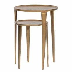 Red Living Beistelltisch Illo (2er-Set) - Metall - Antik Gold 8 Red Living Beistelltisch Illo (2er-Set) - Metall - Antik Gold -WOHNZIMMERMÖBEL Verkäufe 1000275665 210630 12481300287 DETAILS P000000001000275665