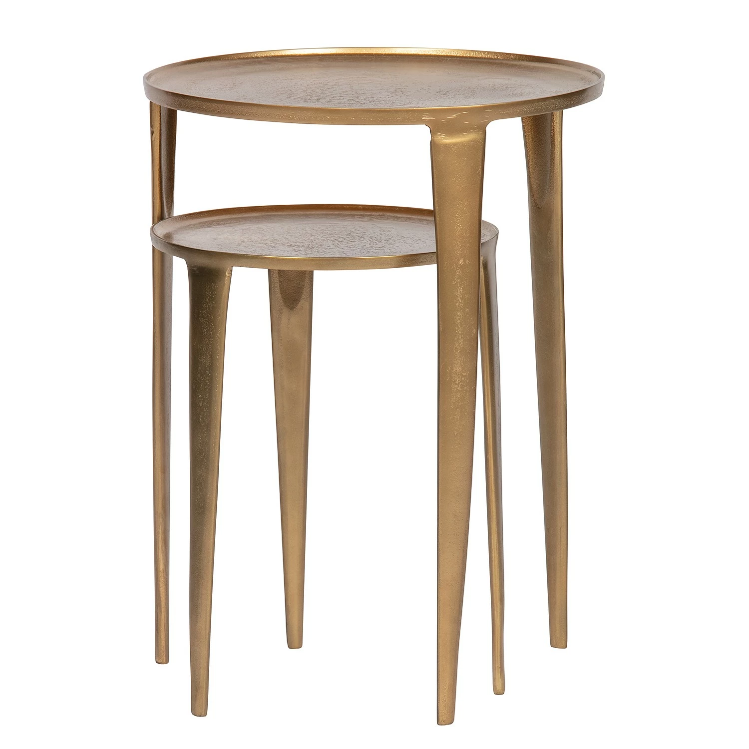 Red Living Beistelltisch Illo (2er-Set) - Metall - Antik Gold 3 Red Living Beistelltisch Illo (2er-Set) - Metall - Antik Gold – Bild 3