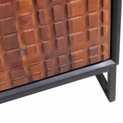 Red Living Highboard Dynk - Sheesham massiv - Sheesham / Schwarz -WOHNZIMMERMÖBEL Verkäufe 1000275669 210630 12481500313 DETAILS P000000001000275669