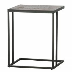Red Living Beistelltisch Filley II - Altholz Teak / Metall - Teak / Schwarz