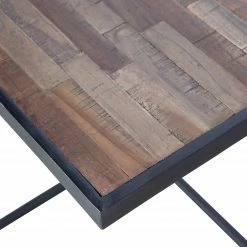 Red Living Beistelltisch Filley II - Altholz Teak / Metall - Teak / Schwarz -WOHNZIMMERMÖBEL Verkäufe 1000275671 210630 12481600327 DETAILS P000000001000275671