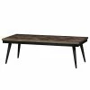Red Living Couchtisch Hobro - Teak massiv / Metall - Teak / Schwarz