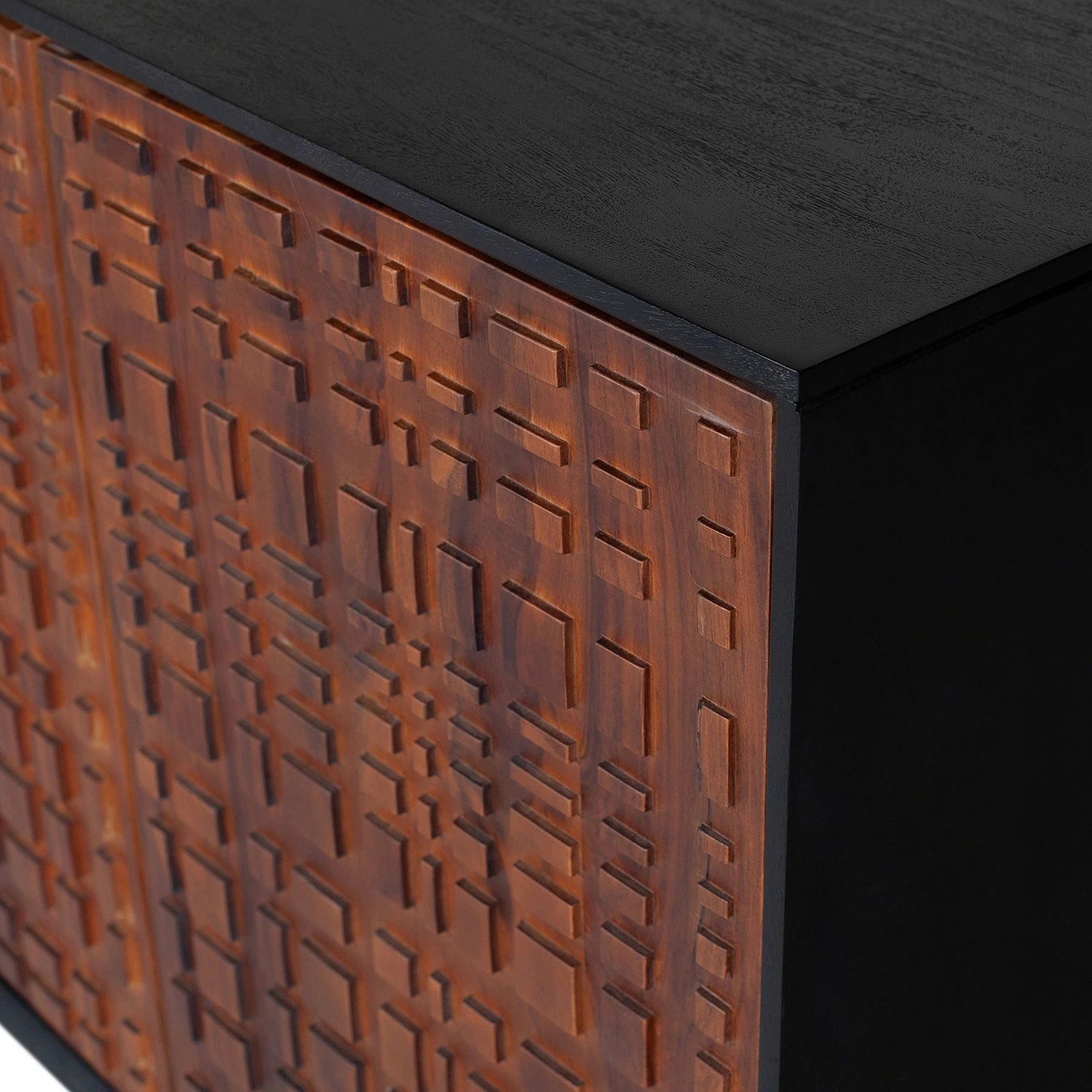 Red Living Sideboard Dynk - Sheesham massiv - Sheesham / Schwarz 5 Red Living Sideboard Dynk - Sheesham massiv - Sheesham / Schwarz – Bild 5