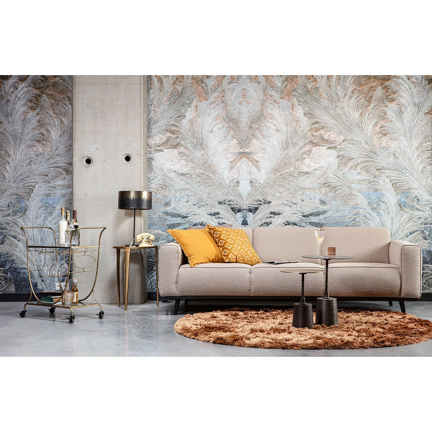 Red Living Beistelltisch Hoj (2er-Set) - Metall - Antik Gold / Antik Schwarz 2 Red Living Beistelltisch Hoj (2er-Set) - Metall - Antik Gold / Antik Schwarz – Bild 2