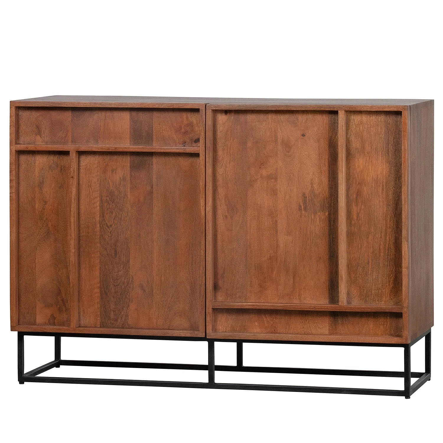 Red Living Kommode Borro II - Mango massiv / Metall - Mango / Schwarz 1 Red Living Kommode Borro II - Mango massiv / Metall - Mango / Schwarz