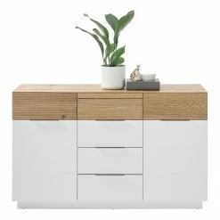 Norrwood Sideboard Akaa II - Echtholzfurnier - Eiche / Weiß -WOHNZIMMERMÖBEL Verkäufe 1000276024 210623 17275100006 DETAILS P000000001000276024