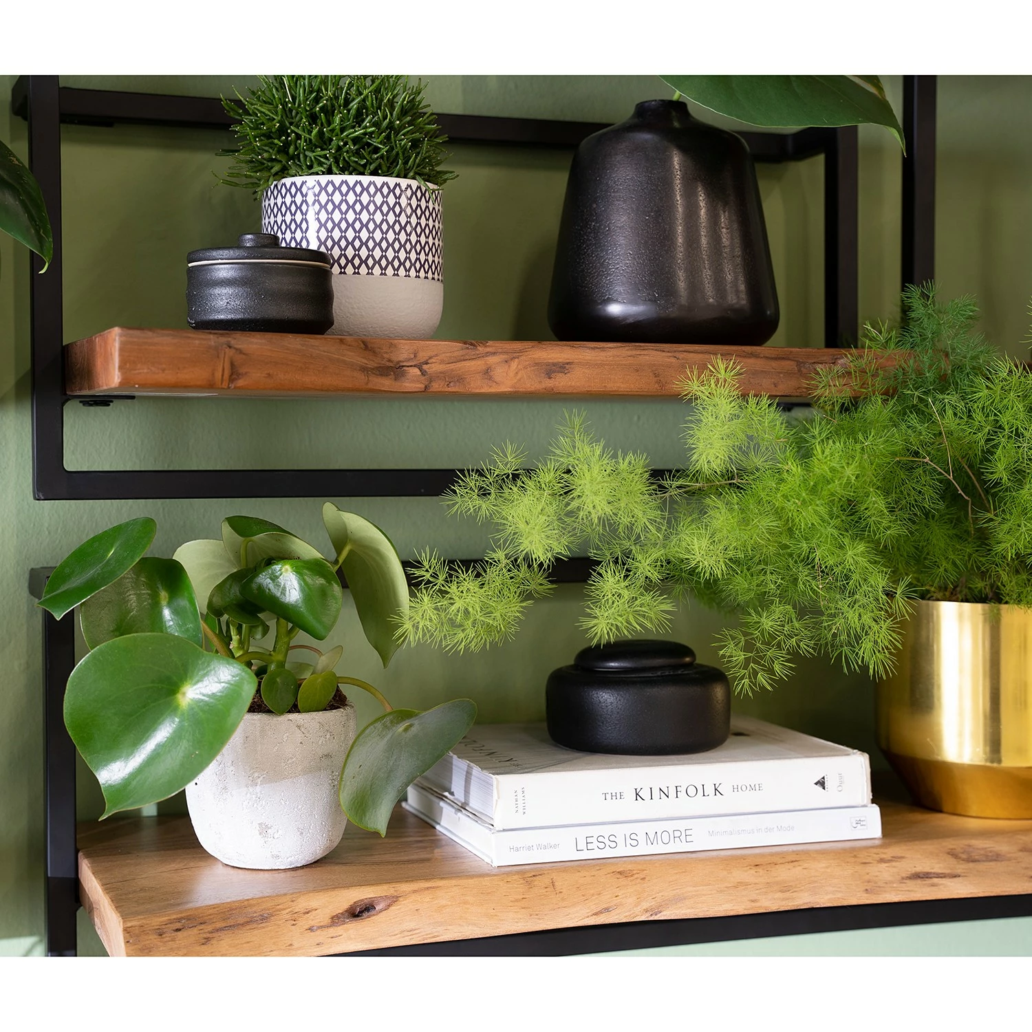 Ars manufacti Wandregal Kaawo I - Akazie massiv / Metall - Akazie / Schwarz - Breite: 100 cm 3 Ars manufacti Wandregal Kaawo I - Akazie massiv / Metall - Akazie / Schwarz - Breite: 100 cm – Bild 3