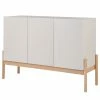 Studio Copenhagen Highboard Cooby - Muschelweiß / Eiche Hell