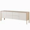 Studio Copenhagen Sideboard Maayka II - Eiche teilmassiv - Mushroom Creme / Eiche Hell