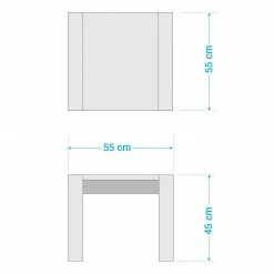 Studio Copenhagen Couchtisch Maayka - Eiche teilmassiv - Eiche Hell - Breite: 55 cm -WOHNZIMMERMÖBEL Verkäufe 1000277391 211111 144903000516 SKETCH DETAILS P000000001000277391 sketch
