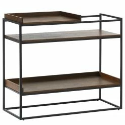 Red Living Konsolentisch Ratho - Echtholzfurnier / Metall - Raucheiche / Schwarz