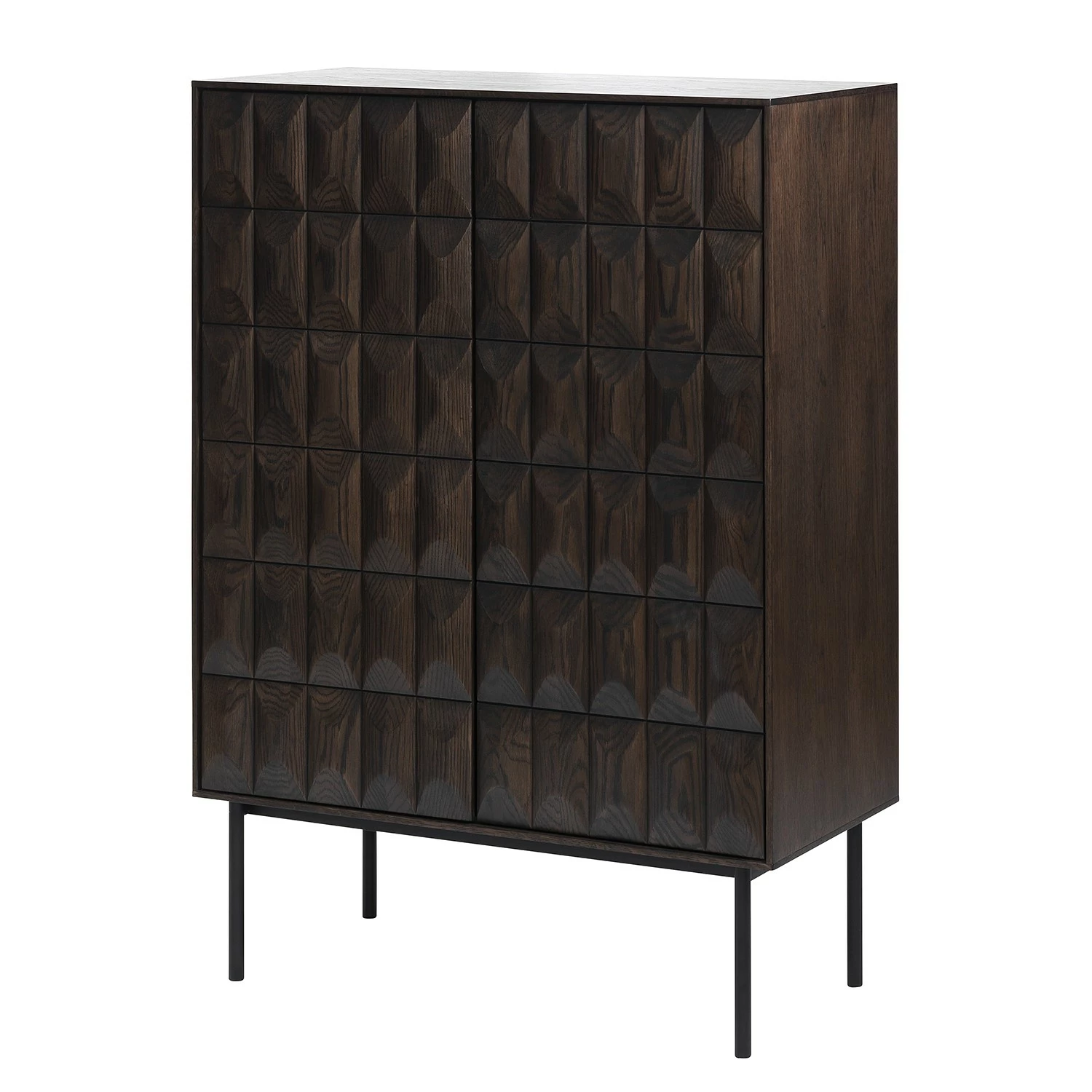 Red Living Highboard Limes - Eiche massiv / Metall - Eiche Dunkel / Schwarz 1 Red Living Highboard Limes - Eiche massiv / Metall - Eiche Dunkel / Schwarz