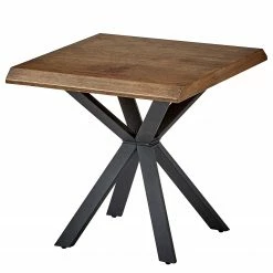 Red Living Beistelltisch Berck - Echtholzfurnier / Metall - Raucheiche / Schwarz