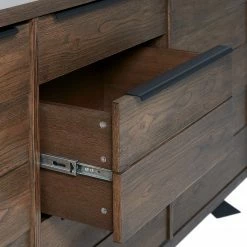 Red Living Sideboard Berck - Echtholzfurnier / Metall - Raucheiche / Schwarz -WOHNZIMMERMÖBEL Verkäufe 1000277640 210706 14081300071 DETAILS P000000001000277640