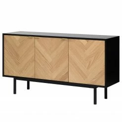Loftscape Sideboard Charlo - Echtholzfurnier - Eiche / Schwarz
