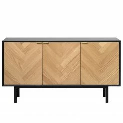 Loftscape Sideboard Charlo - Echtholzfurnier - Eiche / Schwarz -WOHNZIMMERMÖBEL Verkäufe 1000277647 210706 14081700122 DETAILS P000000001000277647