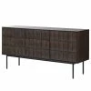 Red Living Sideboard Limes - Eiche massiv / Metall - Eiche Dunkel / Schwarz