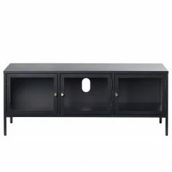 Loftscape TV-Lowboard Angelus - Metall / Glas - Schwarz -WOHNZIMMERMÖBEL Verkäufe 1000277652 210706 14082000161 DETAILS P000000001000277652