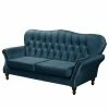 Red Living Sofa Dassel (3-Sitzer) - Samt - Samt Onoli: Marineblau