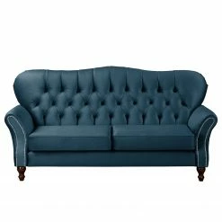 Red Living Sofa Dassel (3-Sitzer) - Samt - Samt Onoli: Marineblau -WOHNZIMMERMÖBEL Verkäufe 1000278199 210715 11324700295 DETAILS P000000001000278199