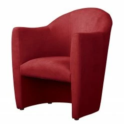 Red Living Sessel Dante - Strukturstoff - Strukturstoff Asali: Rot