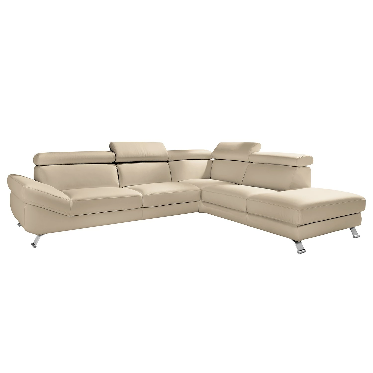 Loftscape Ecksofa Buford - Echtleder - Echtleder Canela: Hellbeige - Ottomane davorstehend rechts 1 Loftscape Ecksofa Buford - Echtleder - Echtleder Canela: Hellbeige - Ottomane davorstehend rechts