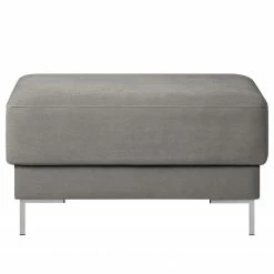 Fredriks Polsterhocker Summer - Samt Vaia: Grau