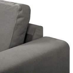 Fredriks Wohnlandschaft Summer Webstoff - Samt Vaia: Grau - Longchair davorstehend rechts / Ottomane links -WOHNZIMMERMÖBEL Verkäufe 1000279791 211217 13142900689 DETAILS P000000001000279791