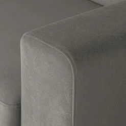 Fredriks Wohnlandschaft Summer Webstoff - Samt Vaia: Grau - Longchair davorstehend rechts / Ottomane links -WOHNZIMMERMÖBEL Verkäufe 1000279791 211217 13143000722 DETAILS P000000001000279791