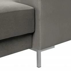 Fredriks Wohnlandschaft Summer Webstoff - Samt Vaia: Grau - Longchair davorstehend rechts / Ottomane links -WOHNZIMMERMÖBEL Verkäufe 1000279791 211217 13143000766 DETAILS P000000001000279791