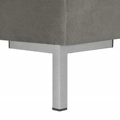 Fredriks Wohnlandschaft Summer Webstoff - Samt Vaia: Grau - Longchair davorstehend rechts / Ottomane links -WOHNZIMMERMÖBEL Verkäufe 1000279791 211217 13143000777 DETAILS P000000001000279791